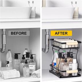img 3 attached to Maximize Your Kitchen Space With ORDORA Sliding Under Sink Organizers - 2 Tier Pull Out Cabinet Storage Solution