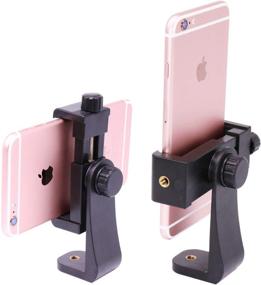 img 4 attached to 📱 Ulanzi Phone Tripod Adapter Mount: Versatile Adjustable Cell Phone Holder for iPhone, Samsung, Google - Vertical & Horizontal Bracket with Universal Clamp