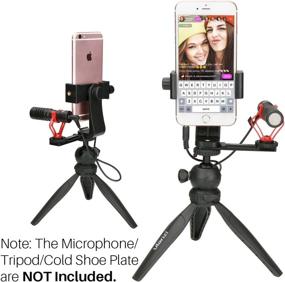 img 2 attached to 📱 Ulanzi Phone Tripod Adapter Mount: Versatile Adjustable Cell Phone Holder for iPhone, Samsung, Google - Vertical & Horizontal Bracket with Universal Clamp