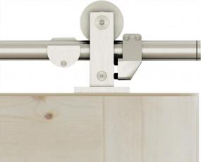 img 4 attached to Transform Your Closets With DIYHD 5FT Stainless Steel Bi-Parting Barn Door Hardware Kit