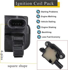 img 2 attached to 🔥 8 Packs 12611424 Ignition Coil Pack - Compatible with Chevy Cadillac GMC Pontiac 5.3L 6.0L V8 Engine for G8, Grand Prix, H3, Tahoe, Yukon, Silverado, and Impala - Replace # 12570616 12619161 8125706160 33-1192 (1)