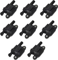 🔥 8 packs 12611424 ignition coil pack - compatible with chevy cadillac gmc pontiac 5.3l 6.0l v8 engine for g8, grand prix, h3, tahoe, yukon, silverado, and impala - replace # 12570616 12619161 8125706160 33-1192 (1) логотип