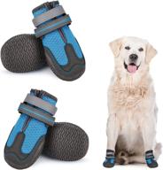 protective mesh dog shoes for hot pavement: anti-slip sole, breathable & adjustable summer booties for medium to large dogs! логотип