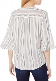 img 2 attached to AGB Women'S Tie Front Button Up Top - Stylish & Chic Blouse For Ladies