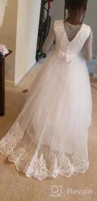 img 7 attached to Elegant Abaowedding Flower Girl Dresses For First Communion, Pageants & Ball Gowns - Lace Sequin Design