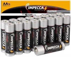 img 3 attached to Get Long-Lasting Power With Impecca AA Batteries: 16 Pack Alkaline High Performance, Leak-Resistant Battery LR6, Platinum Series