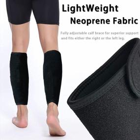 img 2 attached to HOPEFORTH Calf Brace - Adjustable 2 Pack Shin Splint Support Sleeve Leg Compression Wrap for Torn Calf Muscle, 🦵 Strain, Sprain - Pain Relief for Tennis Leg, Injuries - Best Lower Leg Brace for Men and Women - Enhanced SEO