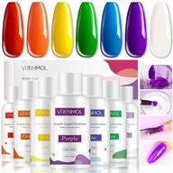 vrenmol color acrylic liquid monomer set - 7 vibrant shades for acrylic nail powder extensions, mma free and non-yellowing for diy colorful nails логотип