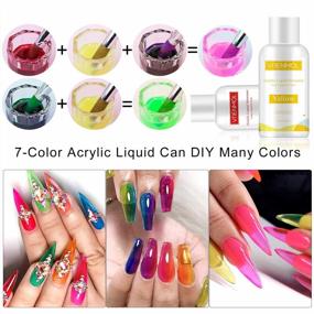 img 2 attached to Vrenmol Color Acrylic Liquid Monomer Set - 7 Vibrant Shades For Acrylic Nail Powder Extensions, MMA Free And Non-Yellowing For DIY Colorful Nails