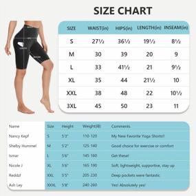 img 1 attached to Plus Size Spandex Biker Shorts For Women - 8" High Waisted Summer Running Yoga Workout With Pockets By NexiEpoch