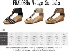 img 1 attached to 👡 FRALOSHA Open Toe Wedge Sandals for Women: Stylish Summer Roman High Heel Footwear, Breathable and Perfect for the Beach