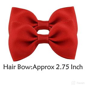 img 3 attached to 🎀 ALinmo 80pcs Baby Girls Clips: Grosgrain Boutique Hair Bows in 40 Colorful Pairs, Perfect for Infants, Kids, and Teens