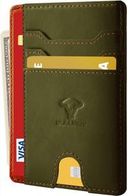 img 4 attached to Slim Wallet For Men - BULLIANT Skinny Minimal Card Holder, Fits 7 Cards In Gift-Boxed 3.15"X4.5" Package