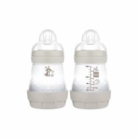 img 4 attached to Попрощайтесь с коликами с детскими бутылочками MAM Easy Start Anti Colic - 2 упаковки, легкое переключение груди и бутылочки, уменьшает количество пузырьков воздуха, подходит для новорожденных, матовый / унисекс дизайн