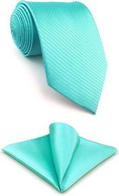img 4 attached to Shlax Indigo Aquamarine Necktie Fahion Men's Accessories best in Ties, Cummerbunds & Pocket Squares