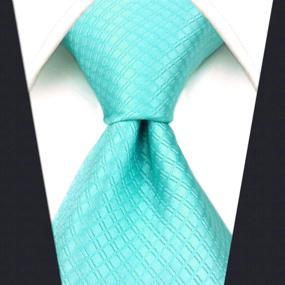 img 2 attached to Shlax Indigo Aquamarine Necktie Fahion Men's Accessories best in Ties, Cummerbunds & Pocket Squares