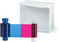 magicard ma100ymcko цветная лента и карты из пвх - ymcko 100 отпечатков с bodno premium cr80 30 мил качество графики кол-во 100 логотип