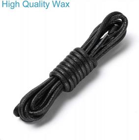 img 2 attached to Premium Round Colored Waxed Dress Shoe Laces For Men And Women - Set Of 8 Pairs, Ideal For Oxford, Chukka And Other Dress Shoes, Thin Yet Durable With 3/32'' Thickness