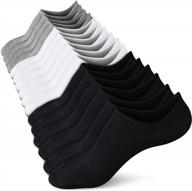 women's no show socks: 4/8 pairs of non slip low cut boat line socks by wernies logo
