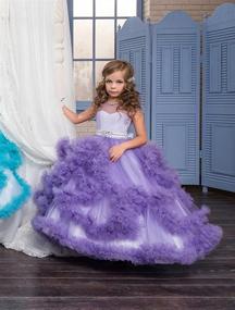 img 3 attached to Carat Stunning V Back Tulle Gowns Girls' Clothing at Dresses