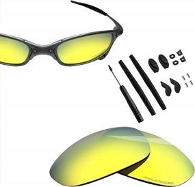 img 3 attached to Salt-Resistant Polarized Lenses And Sock Bundle For Oakley Juliet Sunglasses By BLAZERBUCK