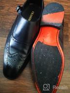 img 1 attached to 💼 Premium Quality FRASOICUS Wingtip Leather Shoes for Men - Size 10 review by Mike Pfettscher