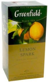 img 4 attached to Black tea Greenfield Lemon Spark in bags, 25 pak.