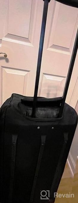 img 1 attached to XL Rolling Duffle Bag With Heavy Duty Wheels – Perfect For Travel, Sports And More! review by Deshaun Fisher