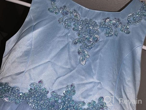 img 1 attached to Embroidered Princess 👸 Communion Bridesmaid Applique Girls' Clothing review by Ben Almasri