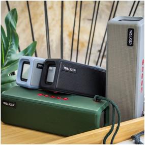 img 4 attached to Bluetooth 5.0 Wireless Portable Speaker, WALKER, WSP-130, 5W*2, Multi Speaker Sync, Green / Acoustic Music System