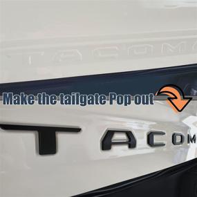 img 1 attached to Toy Taco Tailgate Inserts Letters 2016-2022 3D Plastic Rear ABS Emblems with Strong Adhesive - Matte Black (6Pcs) - Enhanced Auto Safety Accessories