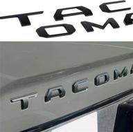 toy taco tailgate inserts letters 2016-2022 3d plastic rear abs emblems with strong adhesive - matte black (6pcs) - enhanced auto safety accessories logo