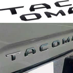 img 2 attached to Toy Taco Tailgate Inserts Letters 2016-2022 3D Plastic Rear ABS Emblems with Strong Adhesive - Matte Black (6Pcs) - Enhanced Auto Safety Accessories