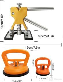 img 3 attached to 🚗 S-SNAIL-OO Car Dent Puller Repair Kit: Paintless Dent Lifter & Ding Remover Tool Set with 2x Dent Suction Cups