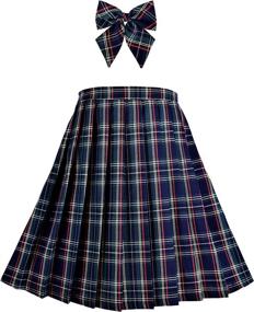 img 4 attached to 🏻 Stylish Tartan Girls Skirt: Perfect School Uniform at Skirts & Skorts