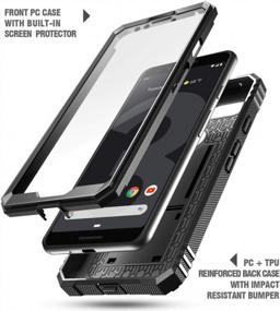 img 2 attached to Ultimate Protection For Google Pixel 3: Poetic Revolution Rugged Case With 360-Degree Coverage And Built-In Screen Protector