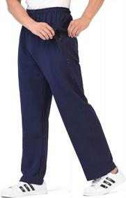 img 1 attached to Men'S Jogger Sweatpants: Zoulee Casual Cotton Pants With Zipper Front