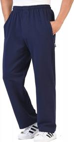 img 3 attached to Men'S Jogger Sweatpants: Zoulee Casual Cotton Pants With Zipper Front