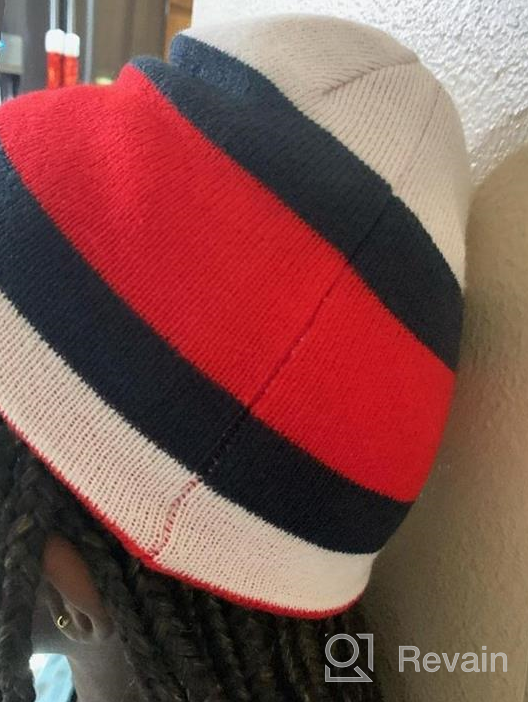 img 1 attached to 🧢 Stylish and Versatile: Tommy Hilfiger Girls Beanie - White Flag Reversible, One Size review by Dan Quiceno