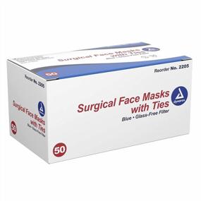 img 4 attached to 50 Blue Pleated Surgical Face Masks W/Tie On & Glass Free Filter - Bulk Pack