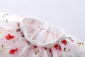 img 2 attached to Embroidery Flowers Tulle Skirt Years Girls' Clothing and Skirts & Skorts