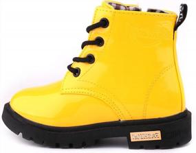 img 3 attached to LONSOEN Boys & Girls Waterproof Lace/Zip Up Kids Boots - Perfect For All Weather!