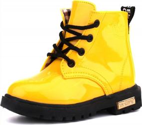 img 4 attached to LONSOEN Boys & Girls Waterproof Lace/Zip Up Kids Boots - Perfect For All Weather!