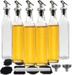 6 pack 17oz/500ml yuleer olive oil bottle dispenser - airtight nozzle plug & pouring spouts for kitchen use logo