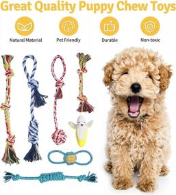 img 1 attached to 18 Pack Super Value Puppy Toys - KIPRITII Dog Chew, Bite Ring &amp; Squeaky Toy Set для маленьких собак