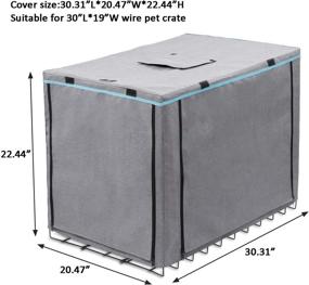 img 3 attached to 🐶 X-ZONE PET Indoor/Outdoor Dog Crate Cover: Windproof Polyester Cover for Wire Dog Crates