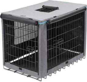 img 4 attached to 🐶 X-ZONE PET Indoor/Outdoor Dog Crate Cover: Windproof Polyester Cover for Wire Dog Crates