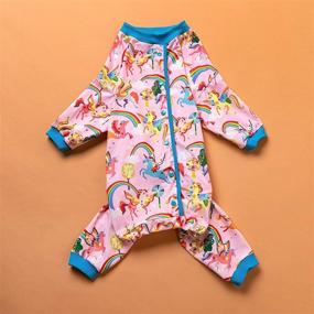 img 2 attached to 🐶 LovinPet Large Dog Pajamas - Bizness Magic Rainbow Shine Prints - Lightweight Pullover Puppy Pajamas - Full Coverage Pjs for Large Dogs - Dog Onesie Jumpsuit