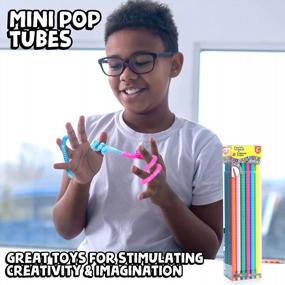 img 1 attached to 30 X-Small Pop Tubes By BunMo - Stimulate Creativity And Imaginative Play With Fun Sensory Arts & Crafts Toys - Ideal STEM Toys And Party Favors For Kids