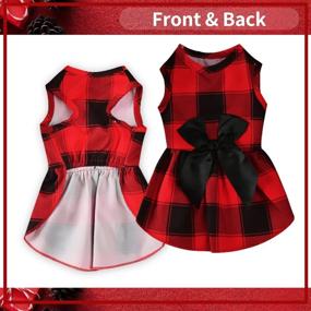 img 2 attached to 🎄 Festive Plaid Dog Christmas Dress for Small Dogs - Perfect Outfit for Your Stylish Pup!